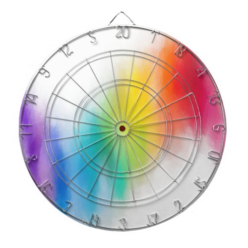 Modern Colorful Abstract Rainbow Colors Dart Board