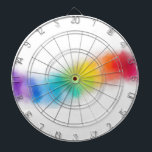 Modern Colorful Abstract Rainbow Colors Template Dart Board<br><div class="desc">Modern Colorful Abstract Rainbow Colors Pink Blue Purple Green Trendy Template Dartboard.</div>