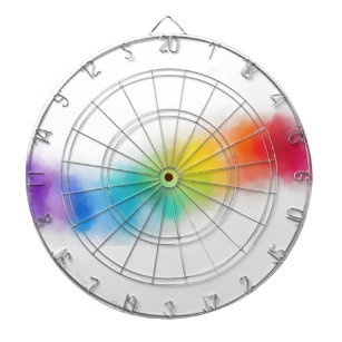 Modern Colorful Abstract Rainbow Colors Template Dart Board