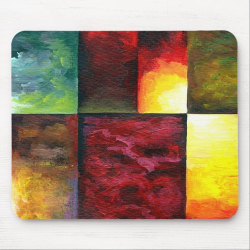 Modern Colorful Abstract Template Expressionism Mouse Pad