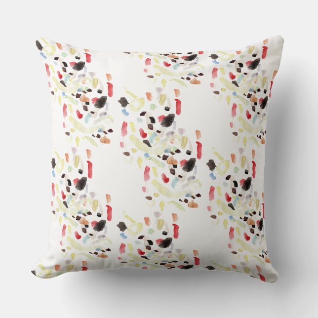 Modern Colorful Abstract Throw Pillow (Front)