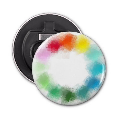 Modern Colorful Abstract Yellow Orange Blue Green Bottle Opener