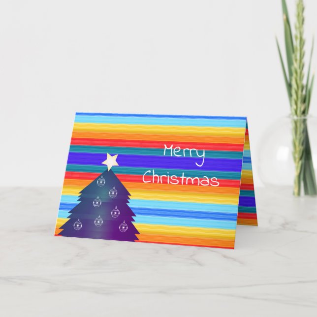 Modern Colorful And Bright Holiday Card (Front)