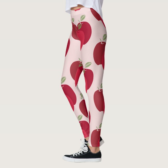 Modern Colorful Apple Pattern Legging Design (Left)