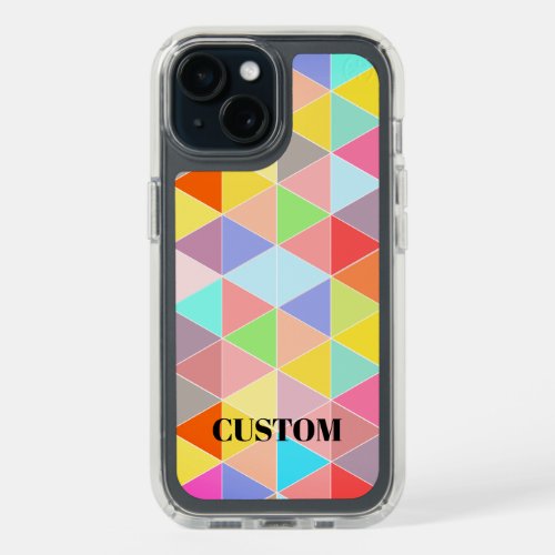 Modern colorful art clear iPhone 15 Speck case