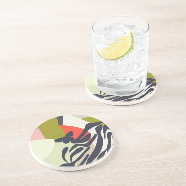 Modern Colorful Artistic Abstract Butterfly Home   Coaster (Side)