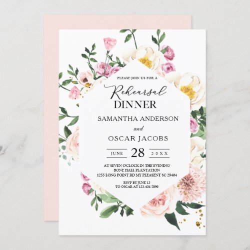 Modern Colorful Beauty Watercolor Flowers Invitation