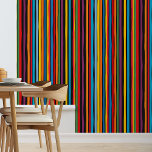 Modern Colorful Black Multicolor stripes Wallpaper<br><div class="desc">This design may be personalized by choosing the Edit Design option. You may also transfer onto other items. Contact me at colorflowcreations@gmail.com or use the chat option at the top of the page if you wish to have this design on another product or need assistance with this design. I am...</div>
