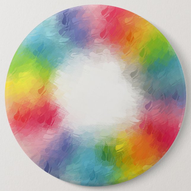 Modern Colorful Blank Add Your Text Name Template Button (Front)