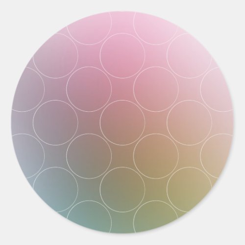 Modern Colorful Blank Template Trendy Elegant Classic Round Sticker