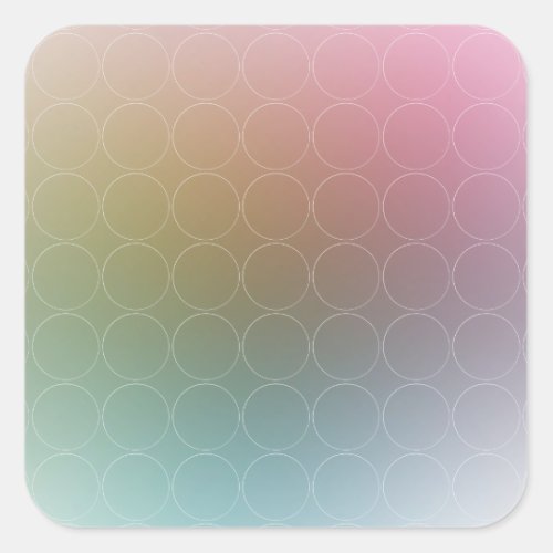 Modern Colorful Blank Template Trendy Elegant Square Sticker