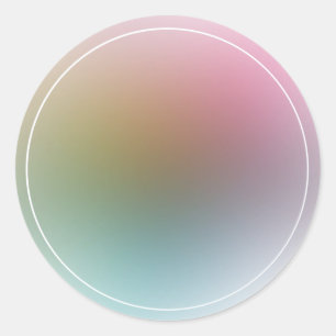 Modern Colorful Blank Trendy Elegant Template Classic Round Sticker