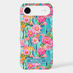 Modern Colorful Blooming Cacti Personalized iPhone 17 Air Case