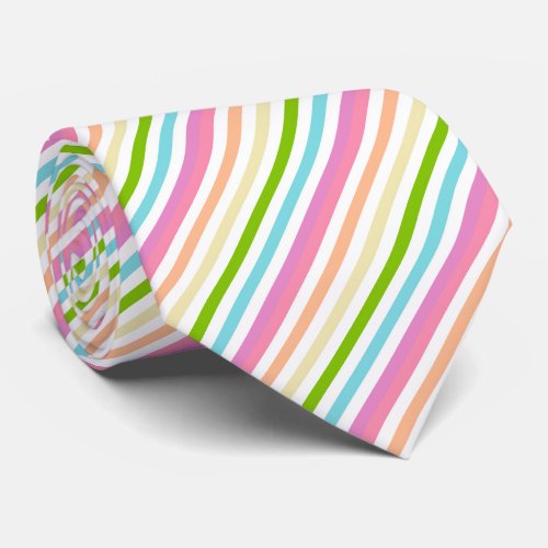 Modern Colorful Blue Green Purple Pink Red Yellow Neck Tie
