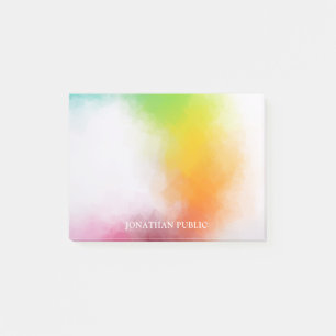Modern Colorful Blue Purple Green Red Yellow Post-it Notes