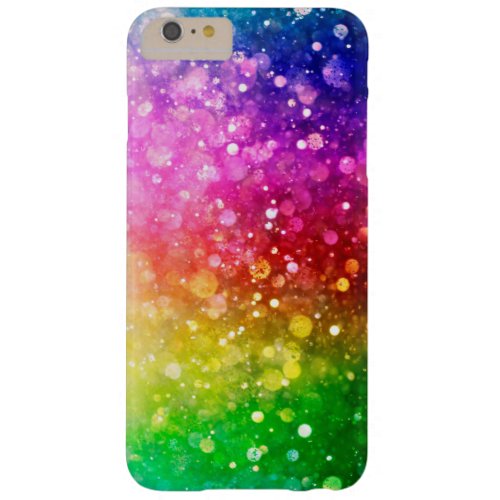 Modern Colorful Bokeh Glitter Barely There iPhone 6 Plus Case