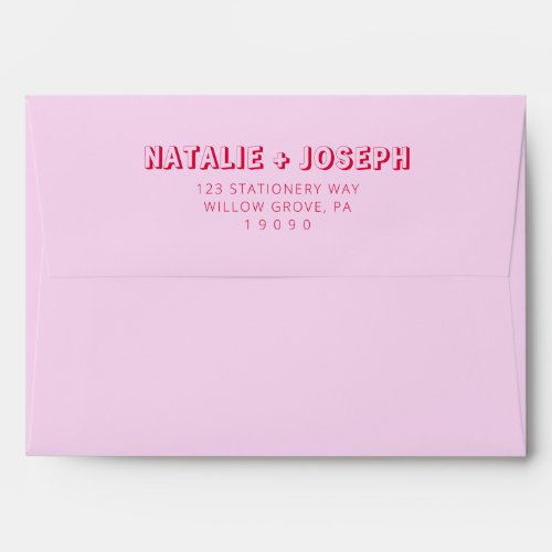 Modern Colorful Bold Retro Bright Funky Wedding Envelope