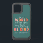 Modern colorful bold typography be kind teacher sp speck iPhone 12 mini case<br><div class="desc">Modern colorful bold typography be kind teacher</div>