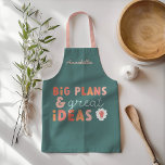 Modern colorful bold typography plans and ideas no apron<br><div class="desc">Modern colorful bold typography plans and ideas fun apron. Ideal Christmas,  Birthday,  New school year,  Business or teacher gift.</div>