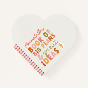 Modern colorful bold typography plans and ideas no notebook
