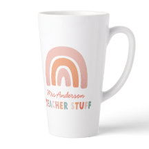 Modern colorful bold typography rainbow teacher