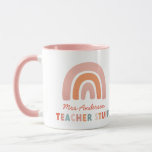 Modern colorful bold typography rainbow teacher mug<br><div class="desc">Modern colorful bold typography rainbow teacher mug thank you gift</div>