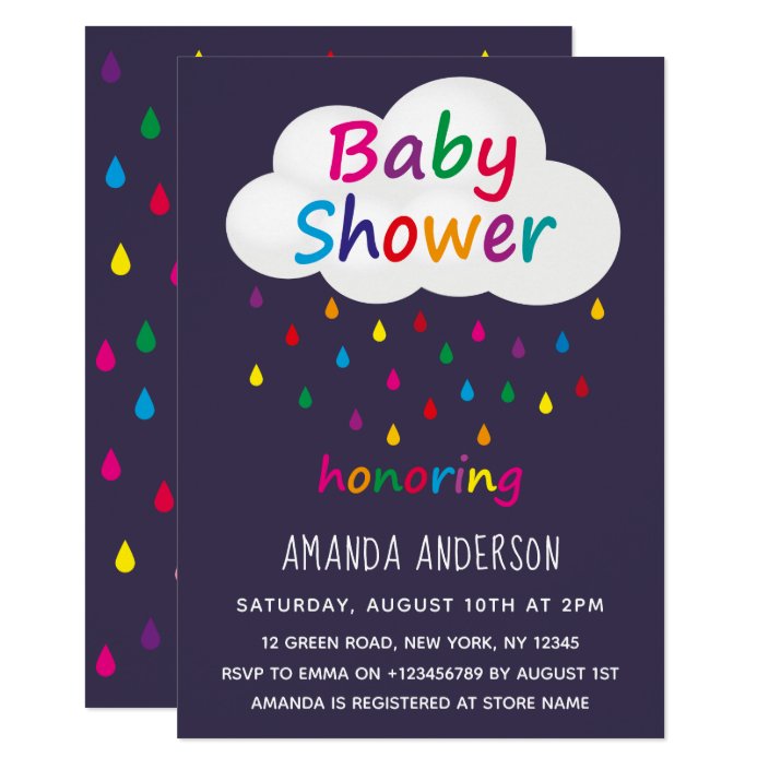 Modern Colorful Boy Baby Shower Invitation Zazzle Com