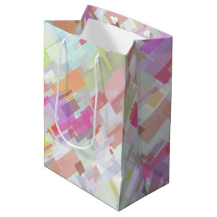 Modern Colorful & Bright Abstract Geometric Art Medium Gift Bag