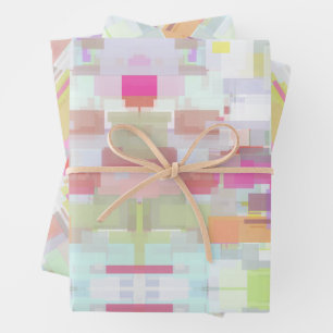 Modern Colorful & Bright Abstract Geometric Art Wrapping Paper Sheets