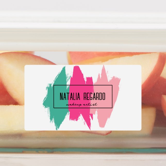Modern Colorful Brush Strokes  Labels (Affixed)