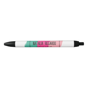 Modern Colorful Brush Strokes Name Pen