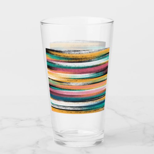 Modern Colorful Brush Strokes Stripes Oil Paint Glass
