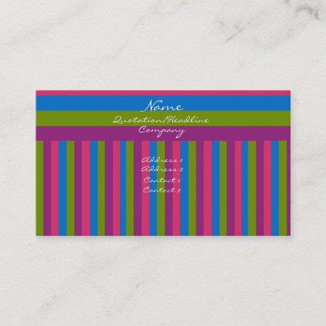 Modern Colorful Business Business Card (Front)