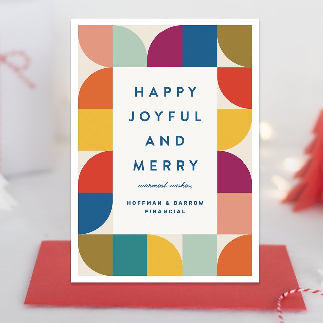 Modern Colorful Business Christmas Holiday Card (Creator Uploaded)