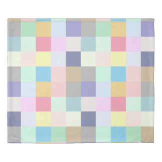 Modern Colorful Checkerboard Duvet Cover
