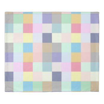 Modern Colorful Checkerboard Duvet Cover by InovArtS at Zazzle