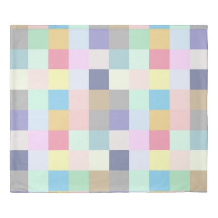 Modern Colorful Checkerboard Duvet Cover