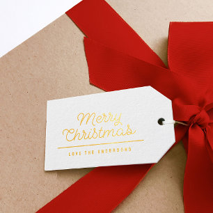 Modern Colorful Checkerboard Foil Gift Tags
