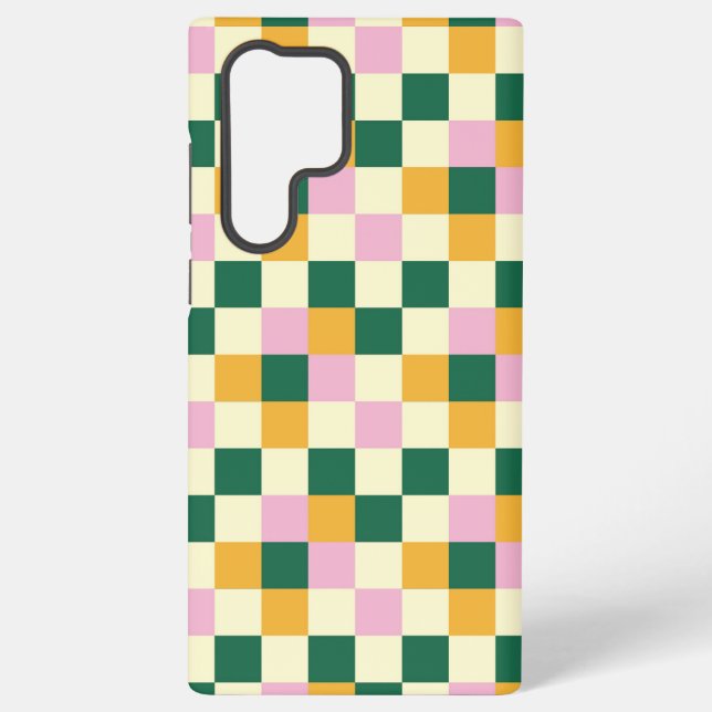 Modern Colorful Checkerboard Samsung Galaxy Case (Back)