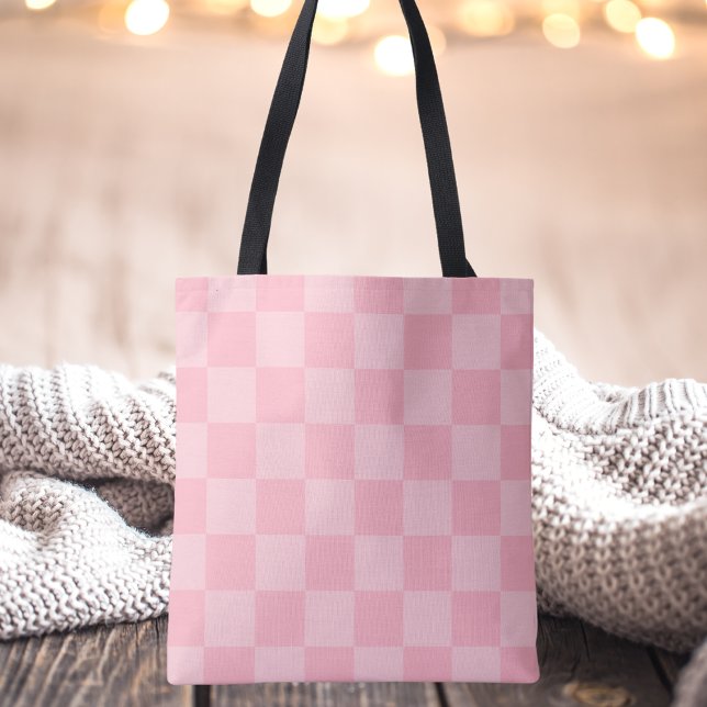 Modern Colorful Checkered Pattern Design Tote Bag (Creator Uploaded)