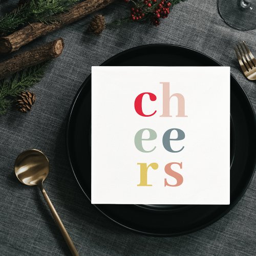 Modern Colorful Cheers  Pastel Colors Napkins