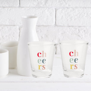 Modern Colorful Cheers   Pastel Colors Shot Glass