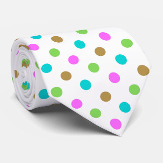 Modern Colorful Chic Polka Dots Neck Tie