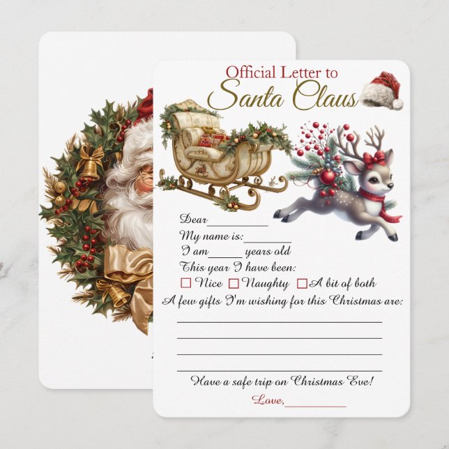 Modern Colorful Christmas Theme Holiday Card (Front/Back)