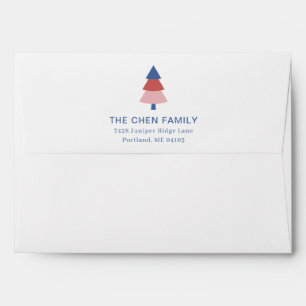 Modern Colorful Christmas Tree Envelope