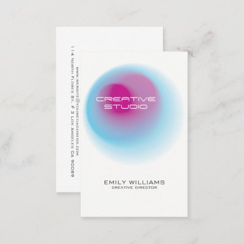 Modern Colorful Circle Color Blend Business Card