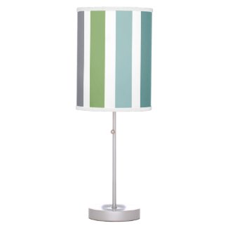 Modern Colorful Coastal Beach House Stripes Table Lamp
