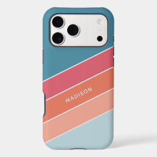 Modern Colorful Colorblock Personalized Name Chic Iphone 18 Pro Max Case