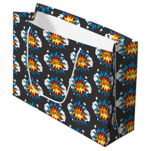 Modern Colorful Comic Book KAPOW Pop Art Large Gift Bag