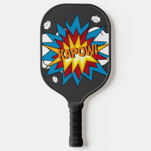 Modern Colorful Comic Book KAPOW Pop Art Pickleball Paddle